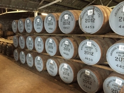 Barrels in a warehouse
