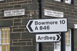 Road signs in Port Ellen